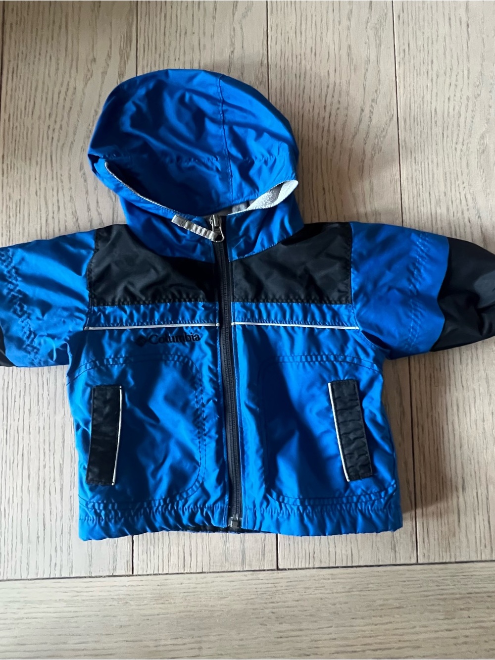 Columbia Kids' Blue Hooded Fleece Lined Jacket Infant 6 Months
